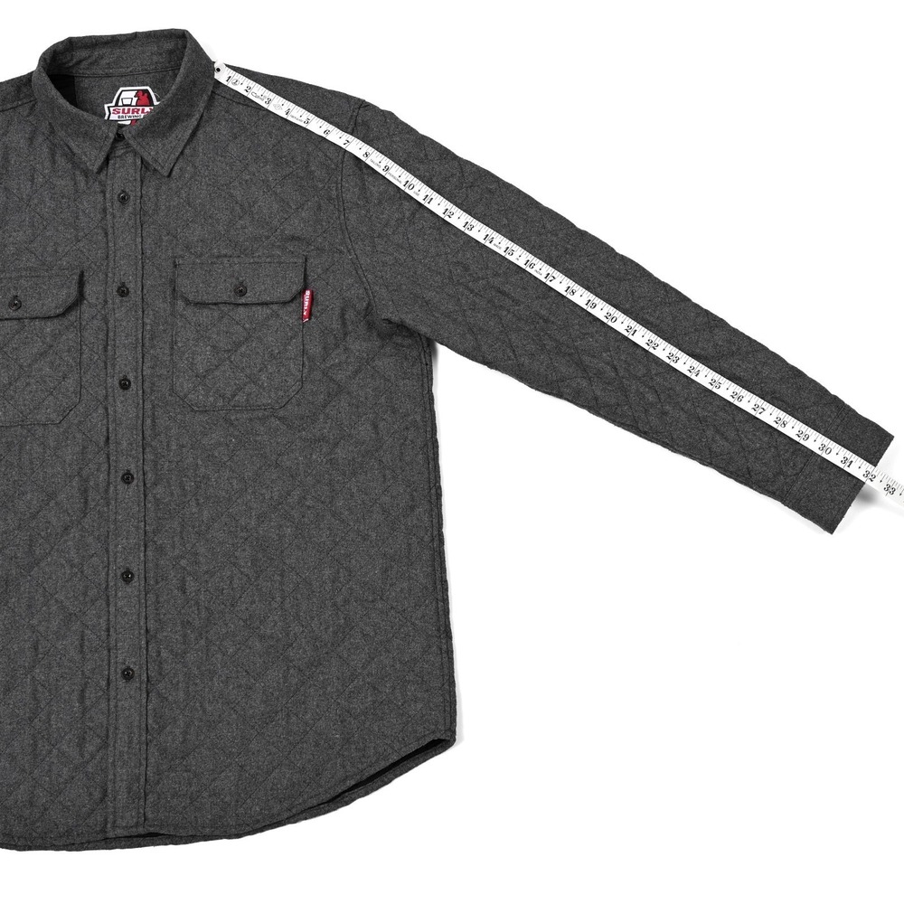 Surly Brewing Shirt Mens Large Shacket Quilted Lined Wool Blend Beer Work L/S - Picture 4 of 10